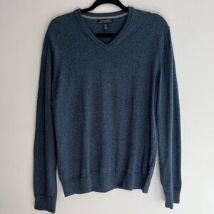 BANANA REPUBLIC Cotton Cashmere Blend V Neck Pullover Sweater Office Academia
